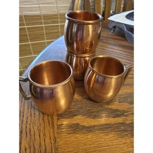 Copper Moscow Mule Mini Mugs Shot Glasses 2 Oz. Set of 4